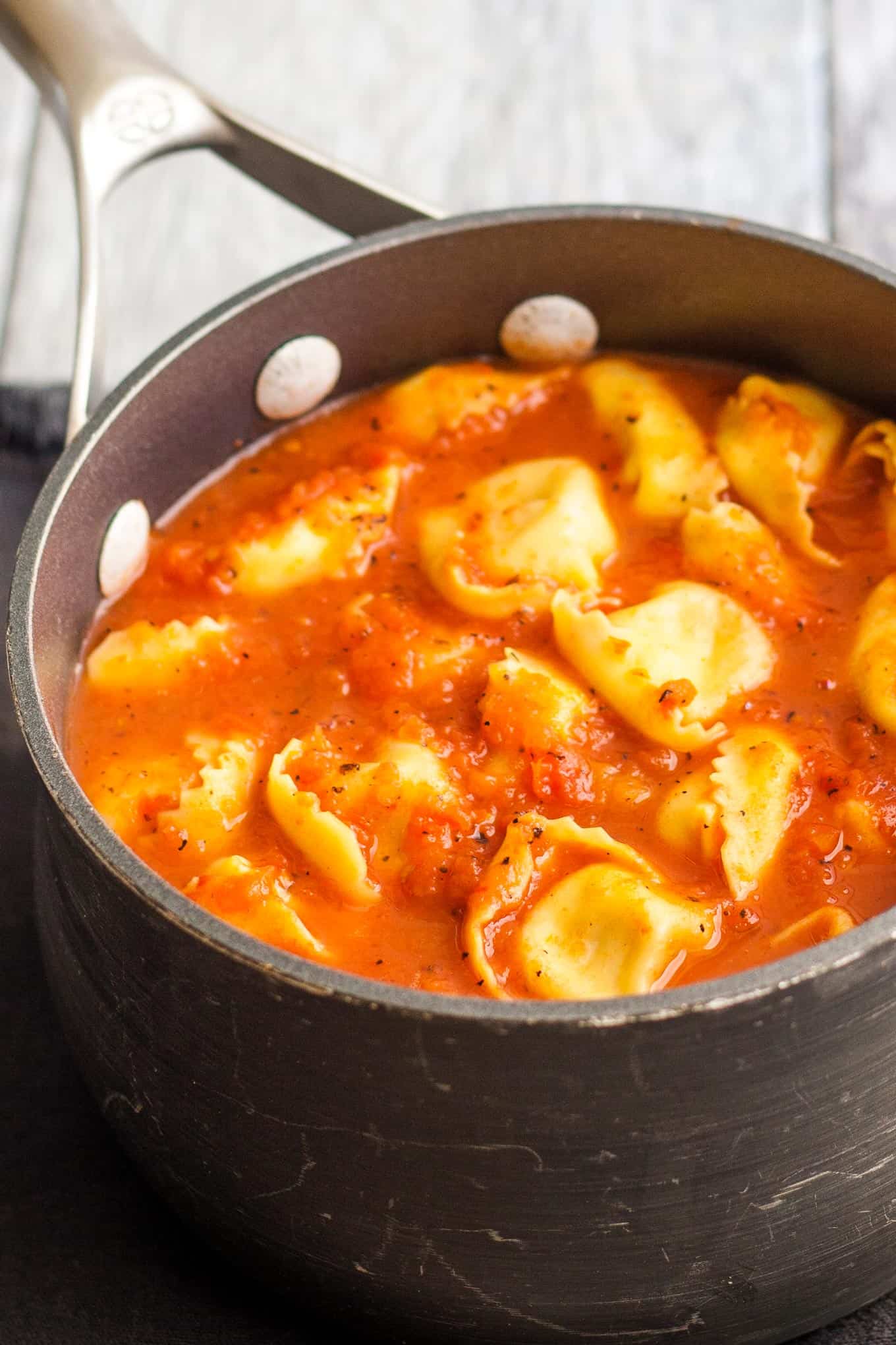 Tomato Tortellini Soup Only 3 Ingredients! » The Thirsty Feast by