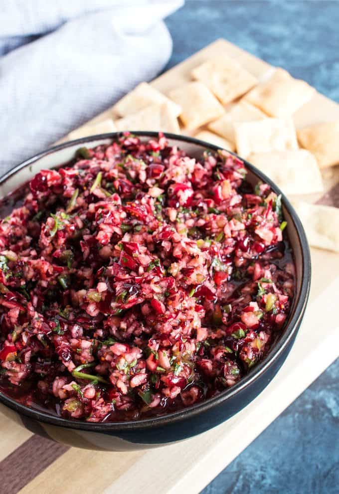 This cranberry jalapeño cream cheese appetizer is the perfect easy addition to your Thanksgiving table! It's no-cook and can be ready in 10 minutes.