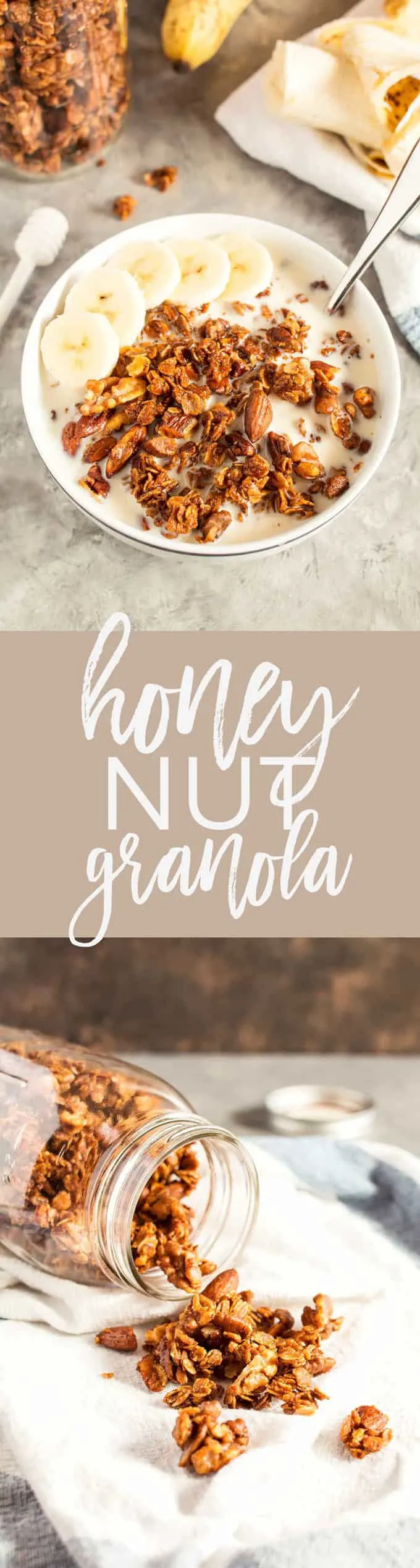 honey nut granola recipe pin