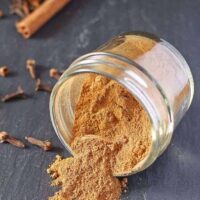 pumpkin pie spice mix in an open ball jar