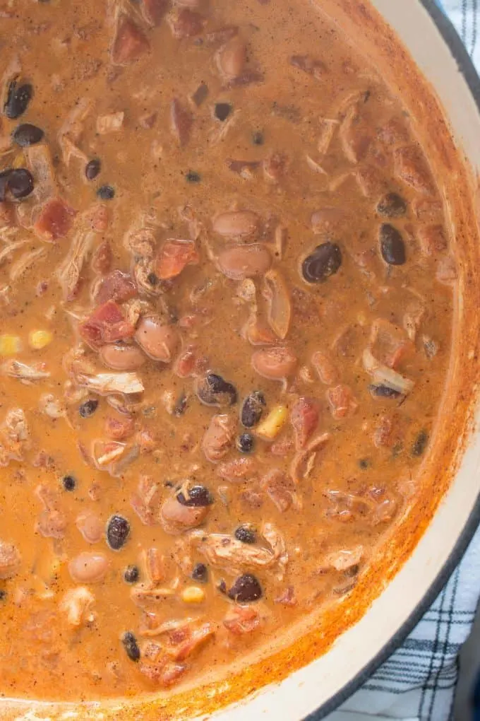 chicken taco soup with steam