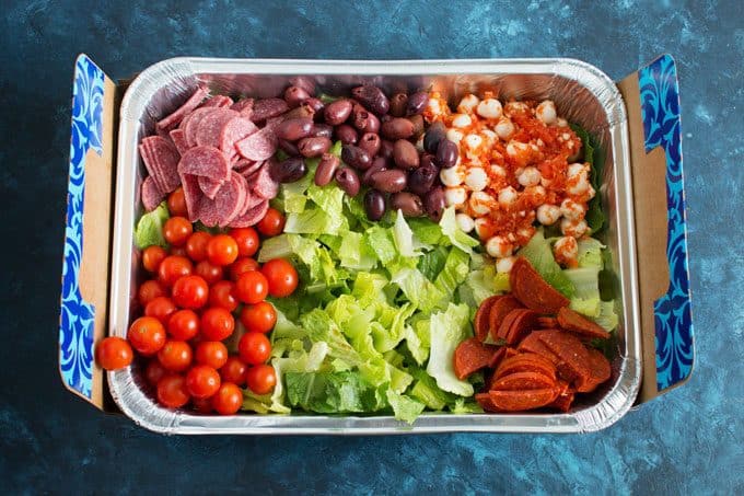 Looking for a last minute party recipe? This easy antipasto salad is the best for large crowds when you're short on time!