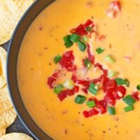 photo of tomato queso dip