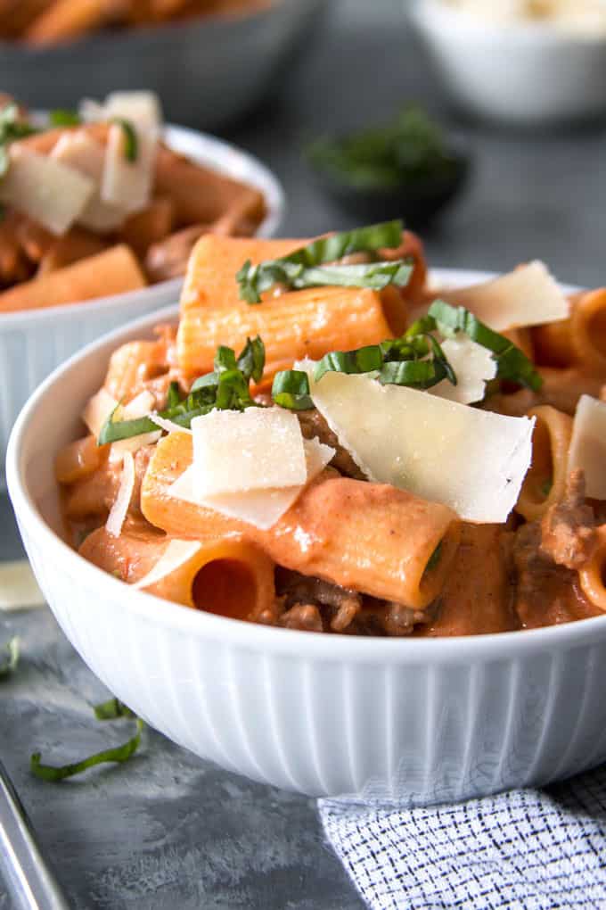 photo of country-style rigatoni