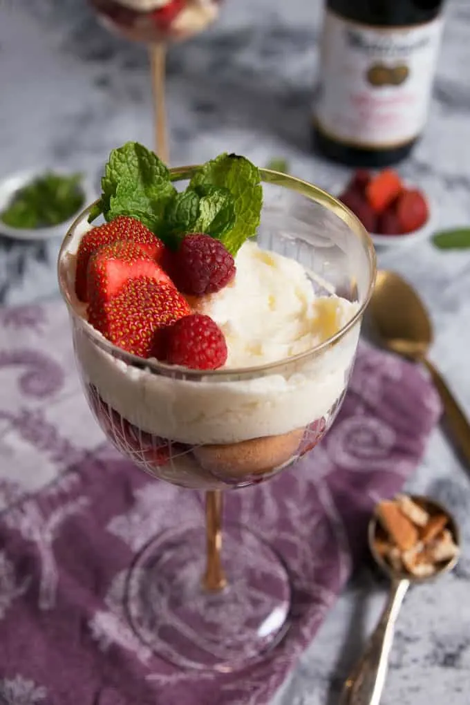 picture of Raspberry Strawberry Parfaits with Sparkling Cider Frosting