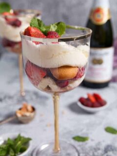 Raspberry Strawberry Parfaits with Sparkling Cider Frosting picture