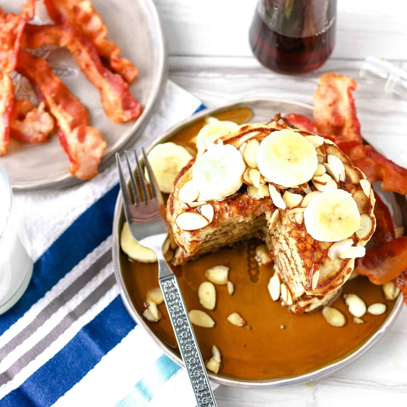 Almond Banana Pancakes » Perfect for Overripe Bananas