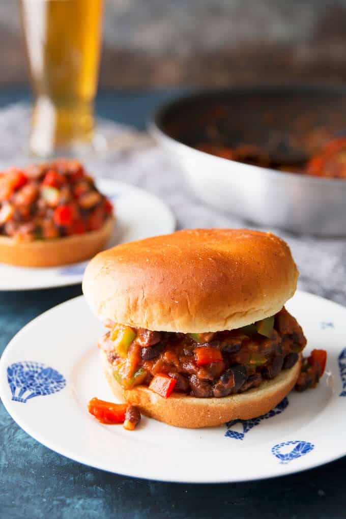 picture of a black bean sloppy Joe on a plate