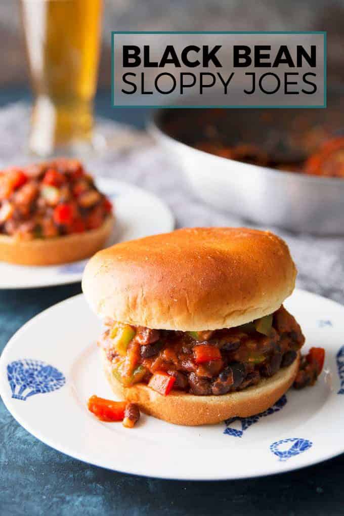 black bean sloppy Joe Pinterest image