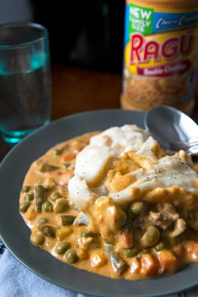 slow cooker shepherds pie on a plate