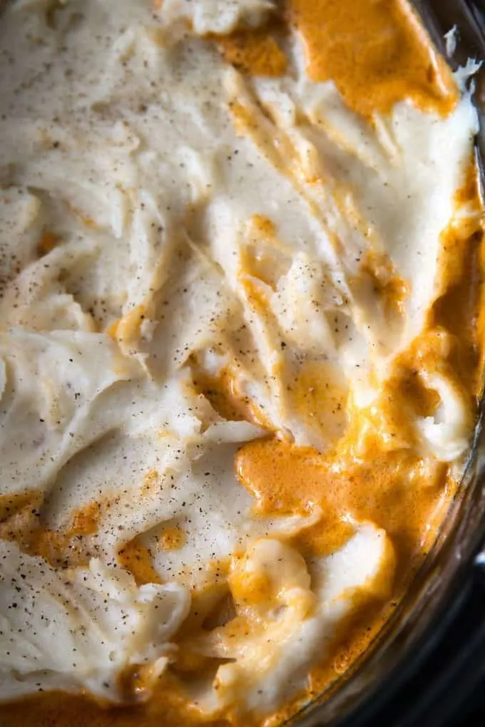 slow cooker shepherds pie overhead