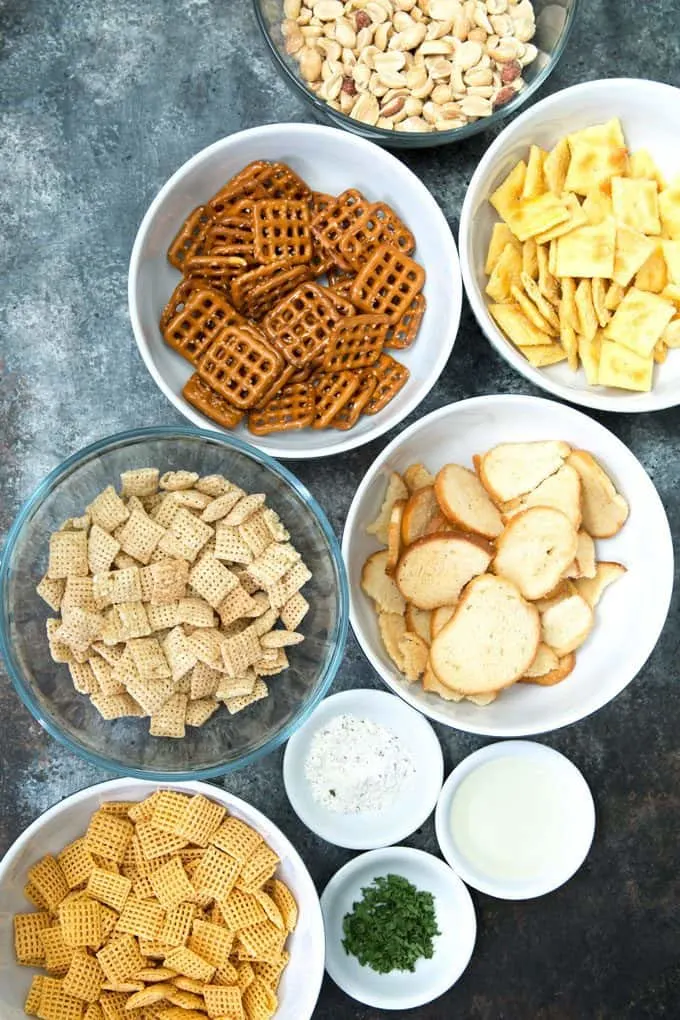 ranch snack mix ingredients