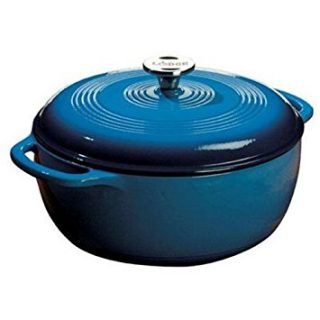 Lodge EC6D33 Enameled Cast Iron Dutch Oven, 6-Quart, Blue