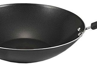 T-fal A80789 Specialty Nonstick Dishwasher Safe Oven Safe PFOA-Free Jumbo Wok Cookware, 14-Inch, Black