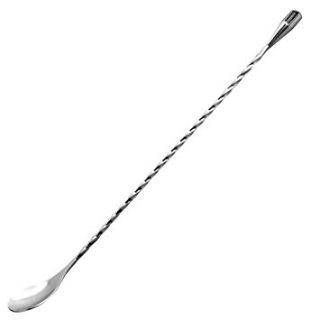 Hiware LZS13B  12 Inches Stainless Steel Mixing Spoon, Spiral Pattern Bar Cocktail Shaker Spoon