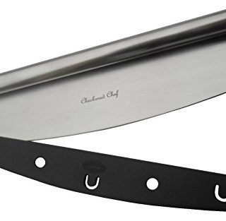 Checkered Chef Pizza Cutter Sharp Rocker Blade With Cover. Heavy Duty Stainless Steel. Best Way To Cut Pizzas And More. Dishwasher Safe.