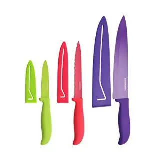 Farberware 5071961 3-Piece Non-Stick Resin Cutlery Set with Contoured Handles, Assorted
