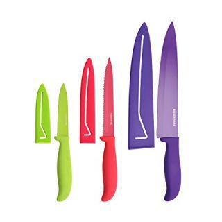 Farberware 5071961 3-Piece Non-Stick Resin Cutlery Set with Contoured Handles, Assorted