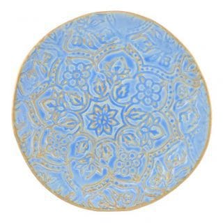 Merritt Artisan Tile 9.5-inch Melamine Dinner Plate, Oceana