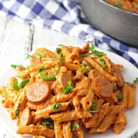 One Pot Spicy Sausage Pasta Skillet