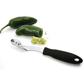 Mosuch Jalapeno Pepper Corer Soft Grip-EZ Stainless Steel Serrated Remover