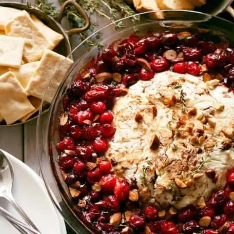 Baked Goat Cheese Roasted Cranberry Appetizer