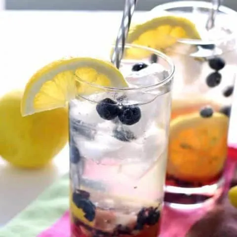 Blueberry Lemon Smash Rum Cocktail