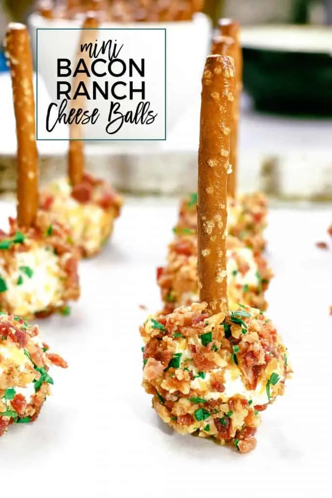 mini bacon ranch cheese balls Pinterest image