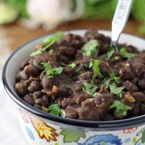 Seasoned Black Beans Side Dish