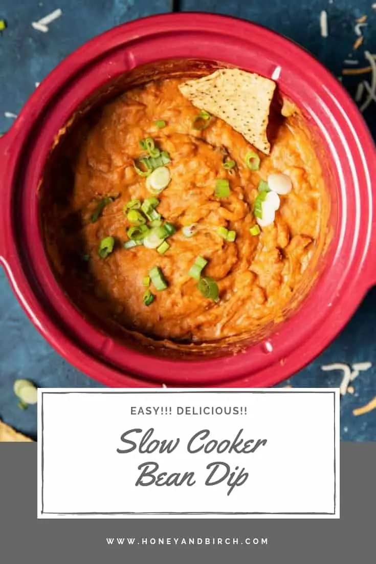 slow cooker bean dip Pinterest pin