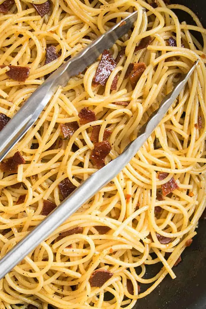 18 Easy Pasta Dinner Recipes - Simple Bacon Pasta