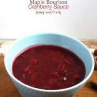 Maple Bourbon Cranberry Sauce