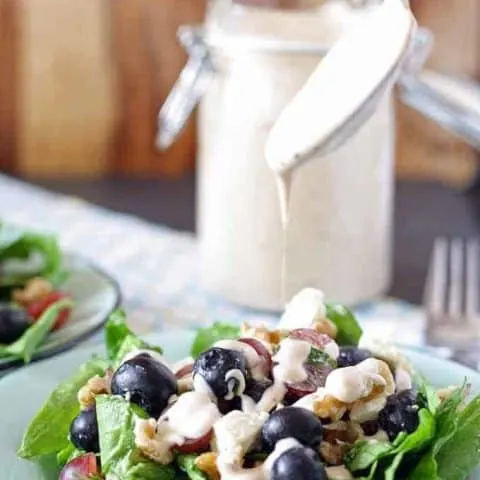 Spinach Salad with Balsamic Poppy Seed Dressing