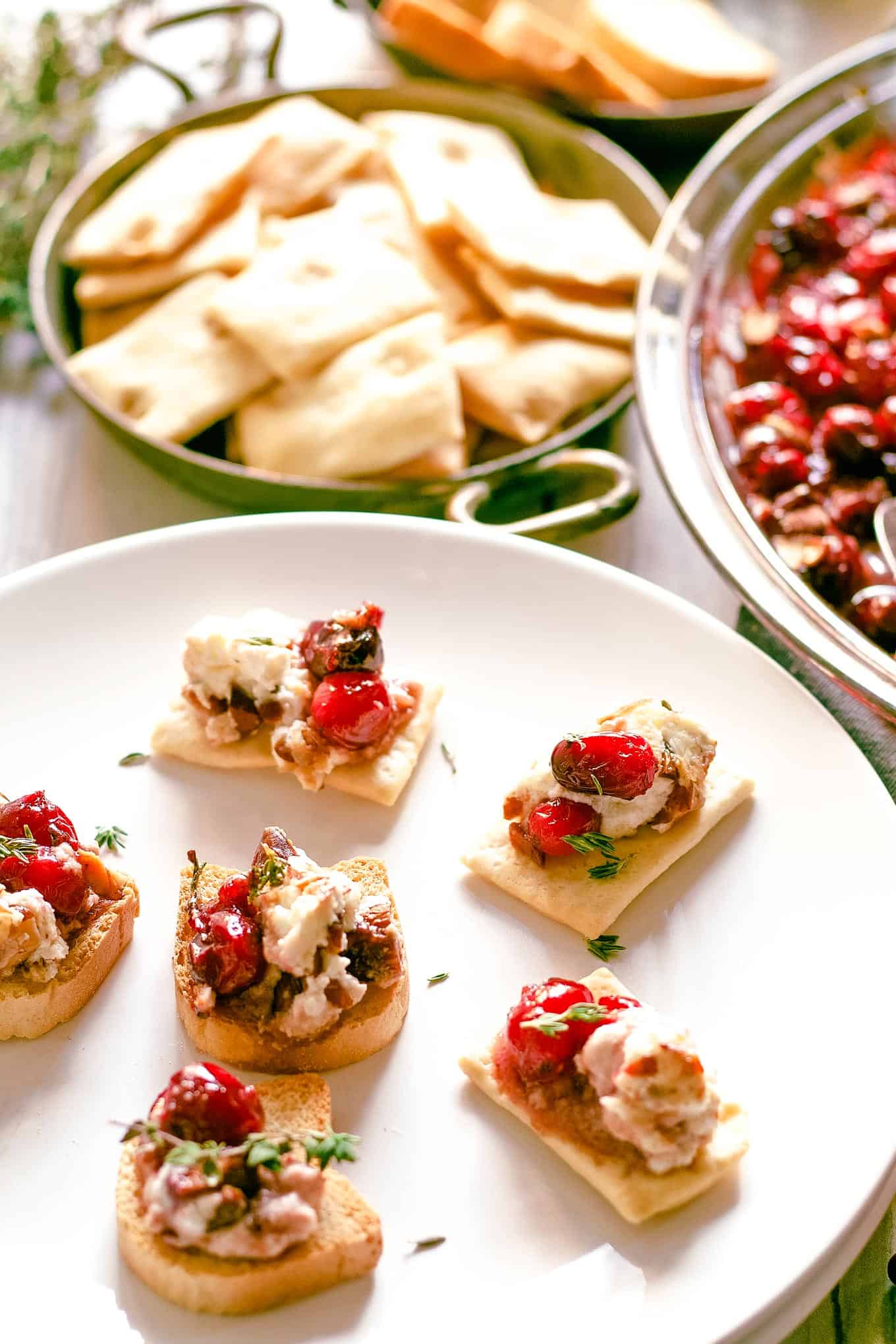 Baked Goat Cheese Cranberry Appetizer - Fancy but Easy!