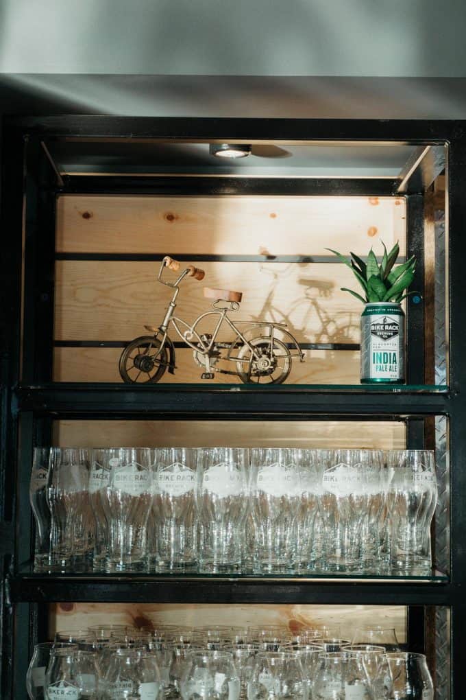 Bike Rack Brewing shelving