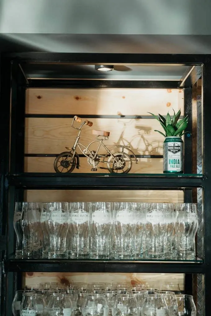 Bike Rack Brewing shelving