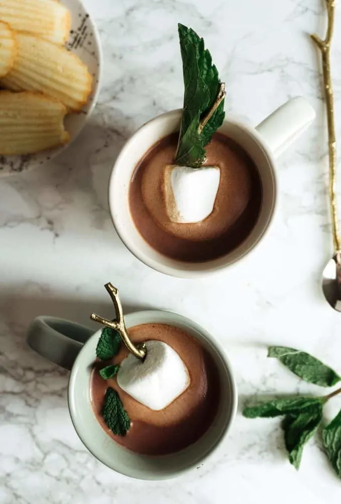 boozy mint hot chocolate photo