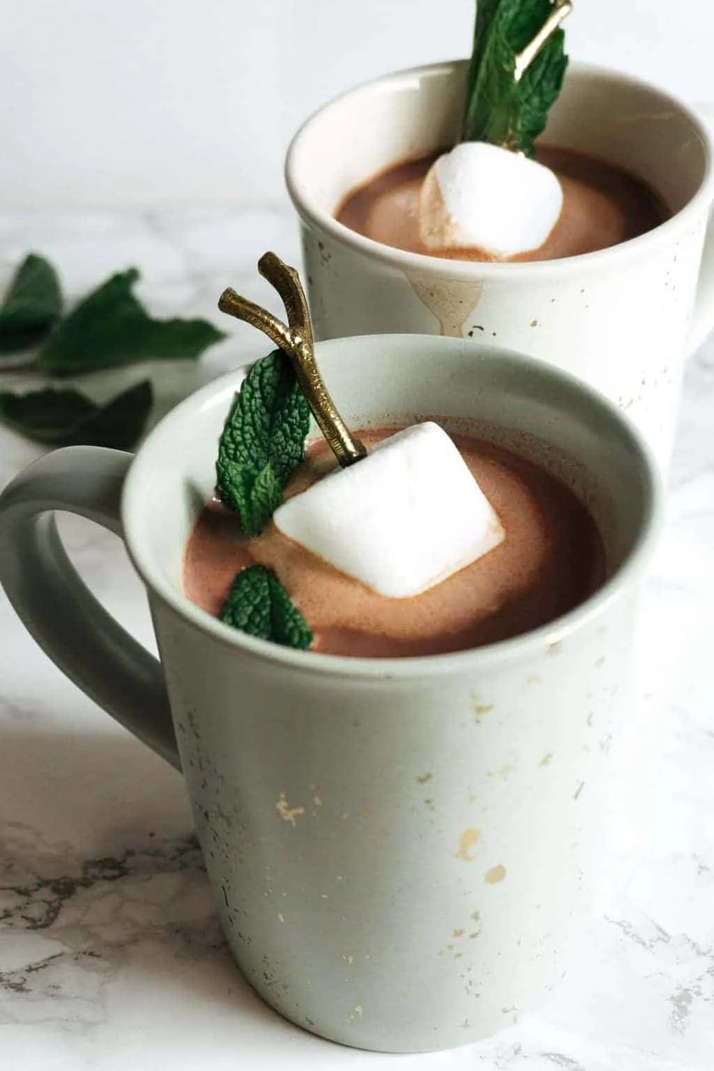 Boozy Hot Chocolate with Creme de Menthe » The Thirsty Feast by