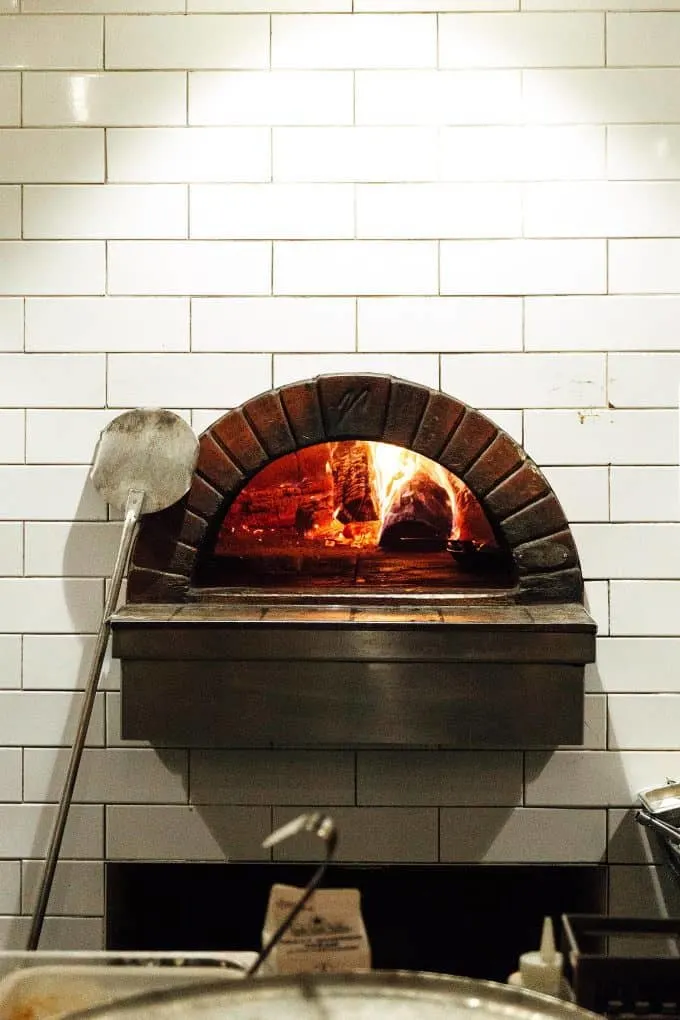 the wood fired oven at Oven and Tap