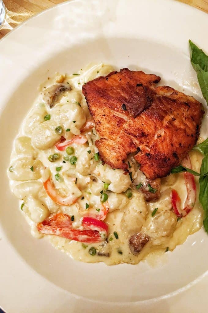 Wood Fired Salmon Gnocchi at Tavola