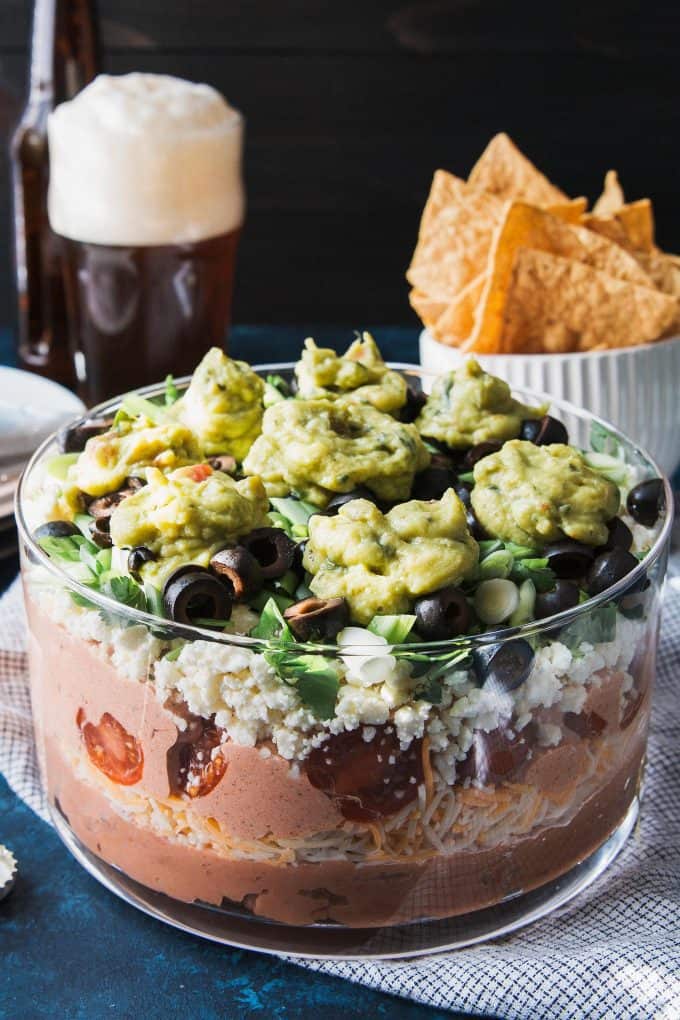 photo of 7 layer bean dip recipe