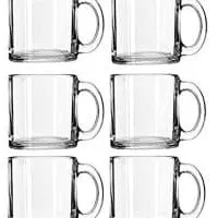 Libbey Crystal Coffee Mug Warm Beverage Mugs Set of (13 oz) (6)