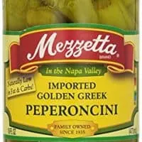 G L Mezzetta Peppers, Golden Greek Peperoncini, 16-Ounce (Pack of 6)