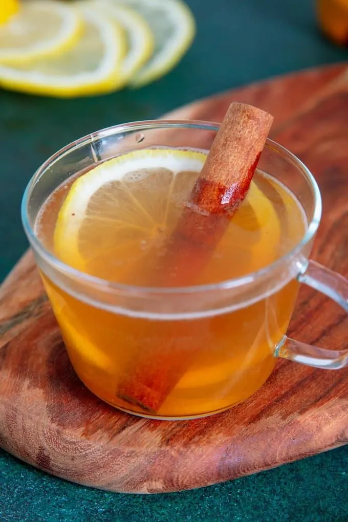 one hot toddy in a clear glass