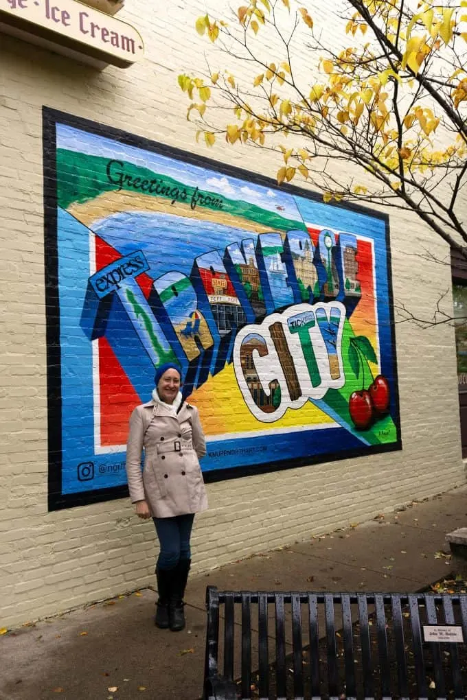 Traverse City mural downtown - Jenny