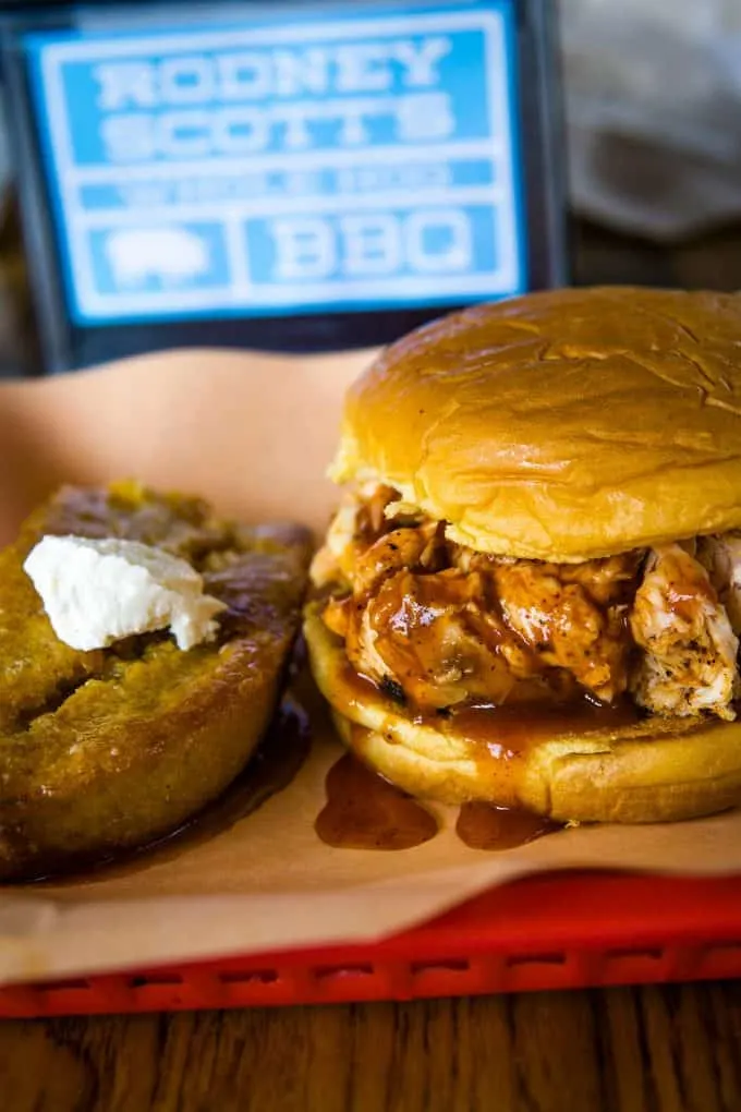 The Best Downtown Charleston Restaurants - Rodney Scott's BBQ bbq chicken sandwich