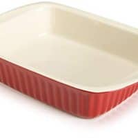 Good Cook 2.5 Quart Rectangle Ceramic Dish, Red