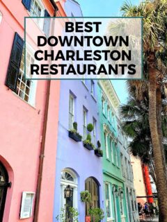 Downtown Charleston restaurants guide pinterest image