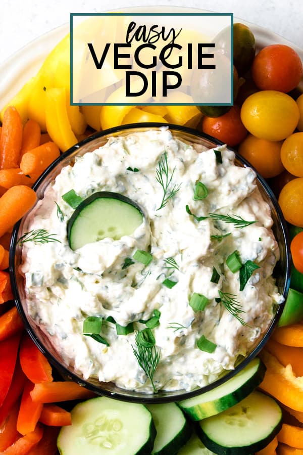 veggie dip pinterest image