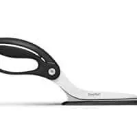 Dreamfarm Scizza - Pizza Scissors, Non-Stick and Pizza Stone Safe Pizza Cutter and Server (Black)